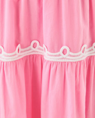 Zanna Cotton Midi Dress, Conch Shell Pink, large image 6