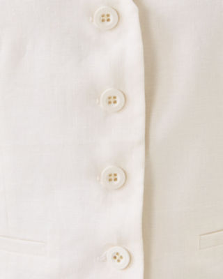 Bleecker Linen Vest, Resort White, large image 4