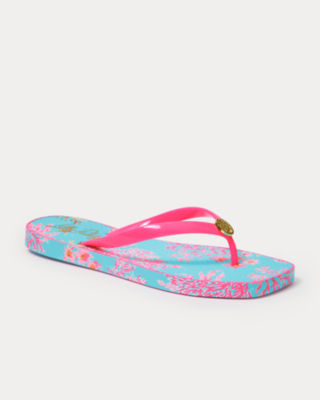 Lilly Pulitzer Sandsational Square Toe Flip Flop