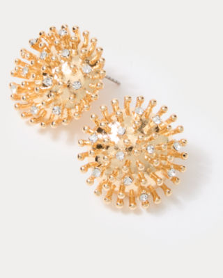Summer Shorelines Stud Earrings, Gold Metallic, large image 2