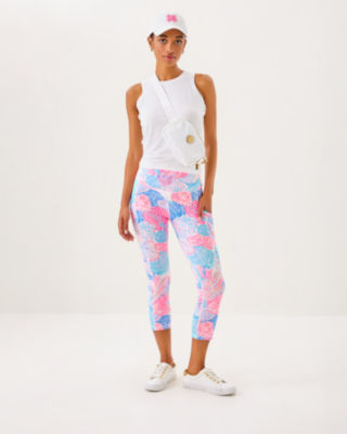 UPF 50+ Luxletic 21" Weekender High Rise Crop Legging, Multi Roar Of The Seas, large image 3