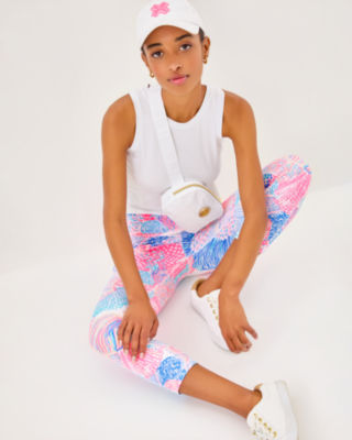 UPF 50+ Luxletic 21" Weekender High Rise Crop Legging, Multi Roar Of The Seas, large image 4