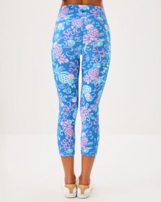 UPF 50+ Luxletic 21" Weekender High Rise Crop Legging, Sunwashed Blue Citrus Crush, large image 1