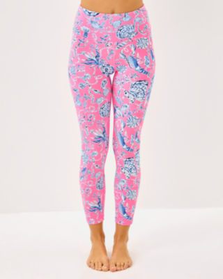 UPF 50+ Luxletic 24" Weekender High Rise Midi Legging, Rousseau Pink Barefoot Beachcombers, large image 2