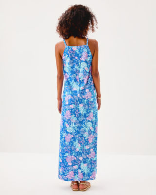 Kyleigh Maxi Dress, Sunwashed Blue Citrus Crush, large image 1
