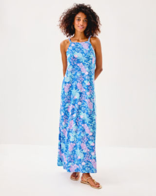 Kyleigh Maxi Dress, Sunwashed Blue Citrus Crush, large image 2