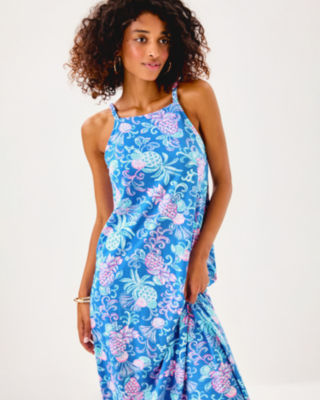 Kyleigh Maxi Dress, Sunwashed Blue Citrus Crush, large image 3