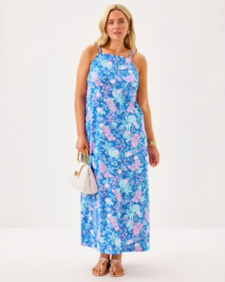 Kyleigh Maxi Dress, Sunwashed Blue Citrus Crush, large image 4