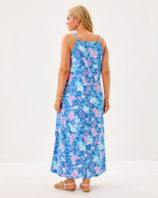 Kyleigh Maxi Dress, Sunwashed Blue Citrus Crush, large image 5
