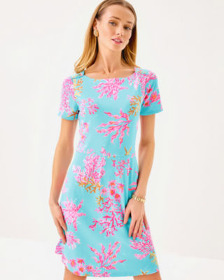 UPF 50+ Bray Dress, Multi Royal Coral, large