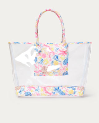 Lilly Pulitzer Clear Beach Tote In Multi