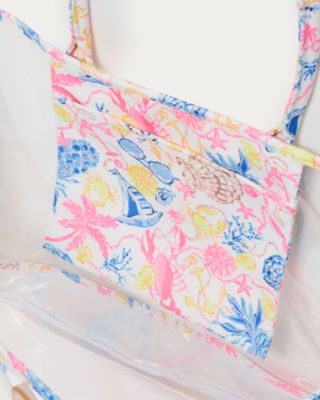 Lilly Pulitzer Clear Beach Tote In Multi