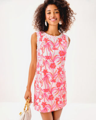 Sadie Shift Romper, Resort White Lovely Long Stems, large image 1