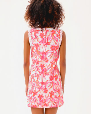 Sadie Shift Romper, Resort White Lovely Long Stems, large image 2