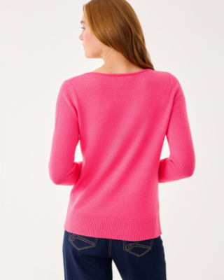 Lola Boatneck Sweater, Sun Shell Pink, large image 1