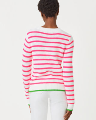 Jovienne Sweater, Resort White Shine Bright Stripe, large image 1