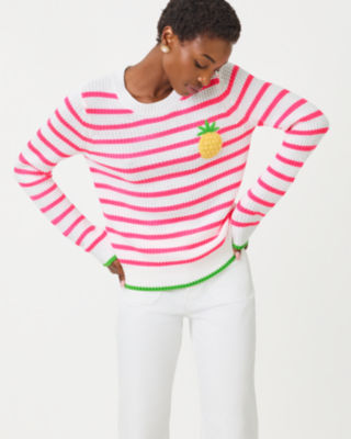 Jovienne Sweater, Resort White Shine Bright Stripe, large image 2