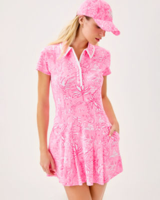 UPF 50+ Luxletic Jessamy Dress, Conch Shell Pink Pennys Playground, large image 1