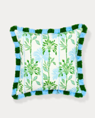Interior Pillow With Striped Fringe, , large  - Lilly Pulitzer