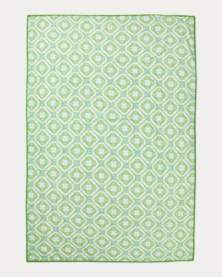 Tablecloth with Piped Edge, Coconut Bamboo Logo Trellis, large image 1