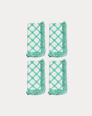 Dinner Napkin Set, Multi Simple Bamboo Trellis With Star, large image 1