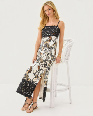 Vena Stretch Maxi Dress, Coconut Oversized Irisistable, large image 2