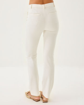 Lilly Pulitzer 32" Demaria High Rise Stretch Pant In White