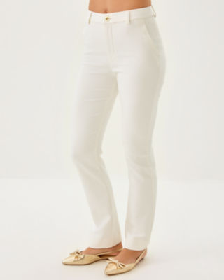 Lilly Pulitzer 32" Demaria High Rise Stretch Pant In White