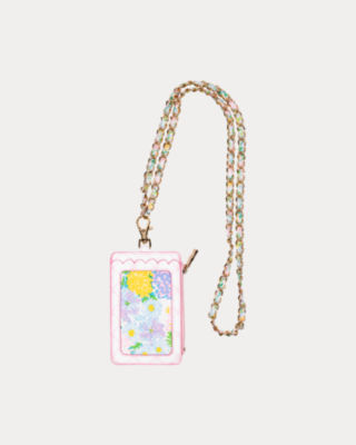 Zip ID Lanyard, Multi Lilly Garden Home, large