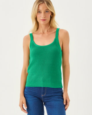 Lilly Pulitzer Bristow Sweater Tank In Green