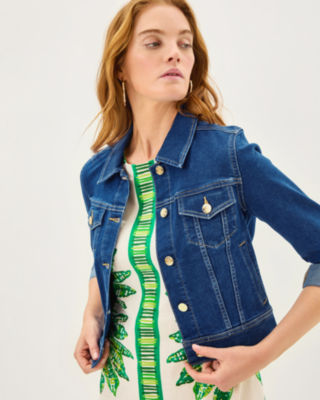 Seaspray Denim Jacket, Medium Wash, large image 2