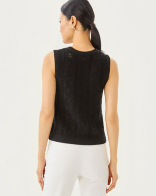 Lilly Pulitzer Lenalie Sweater Shell In Black