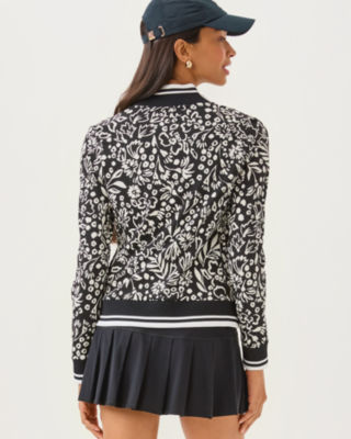 UPF 50+ Luxletic Regate Jacket, Noir Purrfect Pounce Knit Jacquard, large image 1