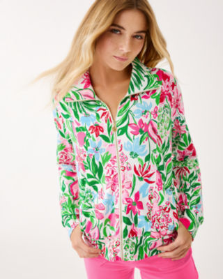 UPF 50+ Eleni Zip-Up, Multi Glowing Gardens, large