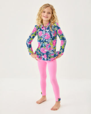 Lilly Pulitzer Girls Penelope Tunic & Legging Set In Blue