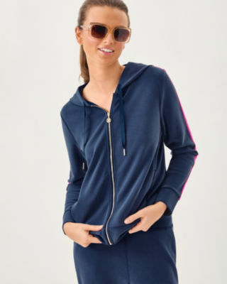 Lilly Pulitzer Upf 50+ Fenella Zip-up Hoodie In Blue