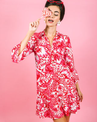 Delany Shirtdress, Coconut Spicy Socialite, large