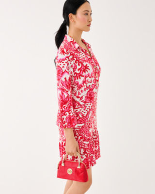 Delany Shirtdress, Coconut Spicy Socialite, large image 4