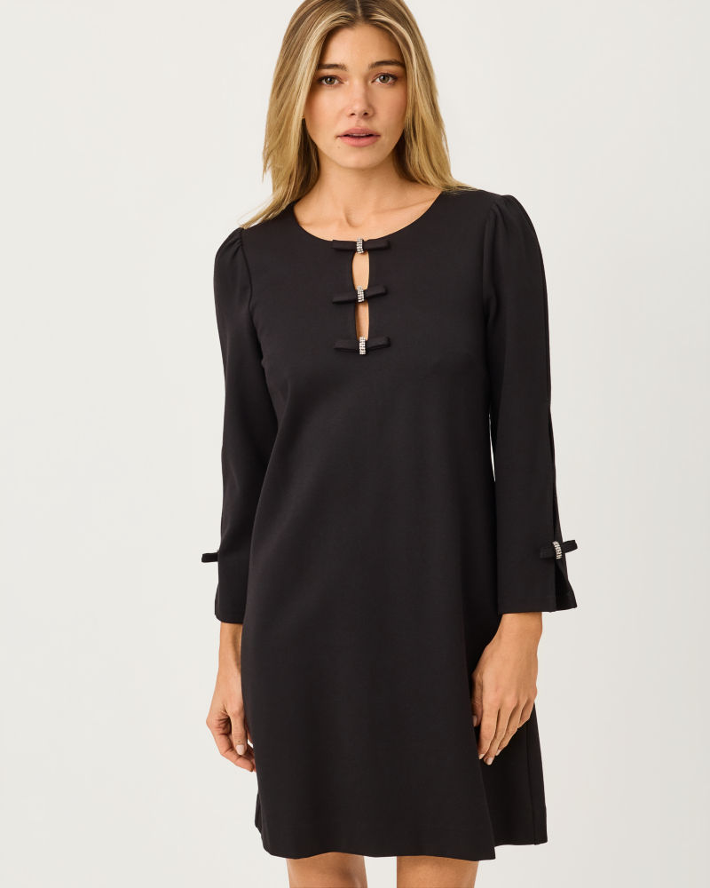 Lilly Pulitzer Leyland 3/4 Sleeve Shift Dress in Noir