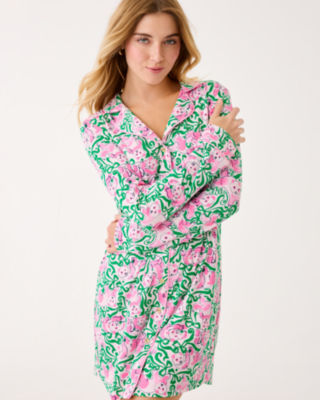 Lilly Pulitzer Brona Pajama Sleep Dress In Multi