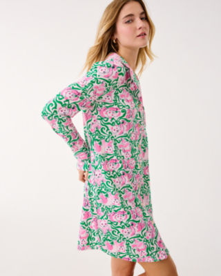 Lilly Pulitzer Brona Pajama Sleep Dress In Multi