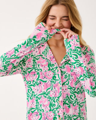 Lilly Pulitzer Brona Pajama Sleep Dress In Multi