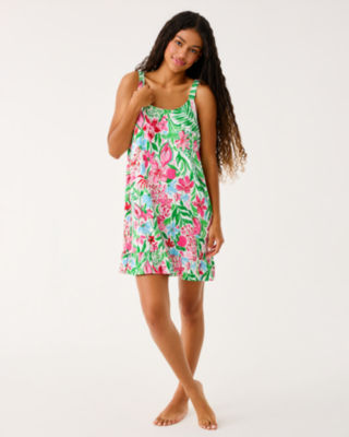 Lilly Pulitzer Caley Pajama Sleep Dress In Multi