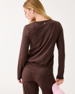 UPF 50+ Claro Long Sleeve Top, French Roast X Noir Heather, large image 1