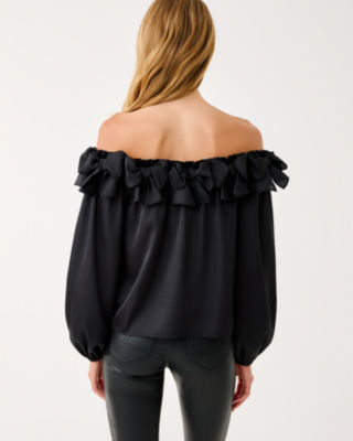 Analea Off-the-Shoulder Top, Noir, large image 1