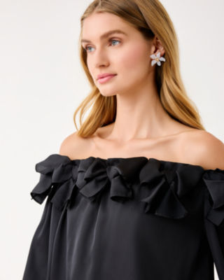 Analea Off-the-Shoulder Top, Noir, large image 2
