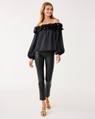 Analea Off-the-Shoulder Top, Noir, large image 3