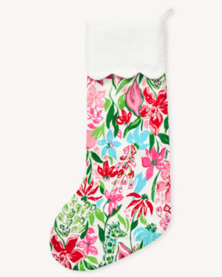 Printed Cotton Stocking, Multi Glowing Gardens, large