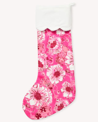 Printed Cotton Stocking, , large  - Lilly Pulitzer