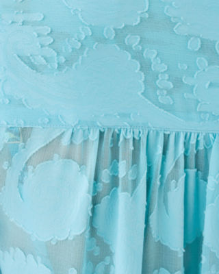 Sadira Long Sleeve Cover-Up, Bellevue Blue Tangerine Dream Poly Clip, large image 4